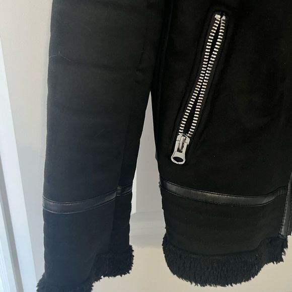 FAUX Shearling moto jacket - Picture 5 of 7